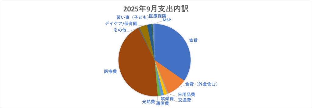 家計簿2025年9月円グラフ